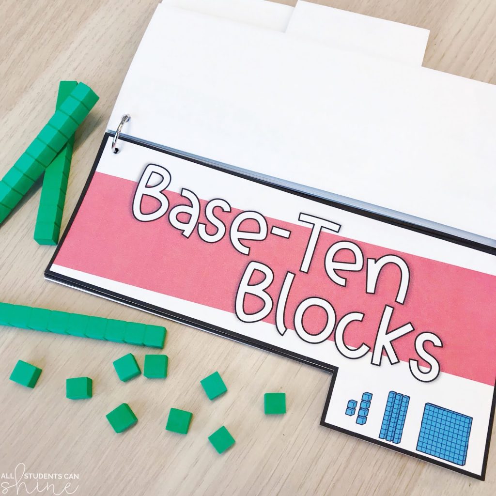 manipulatives base ten blocks task cards with hands-on counting cubes for place value practice