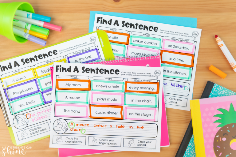 Teaching Kids to Read and Write Great Sentences - All Students Can Shine